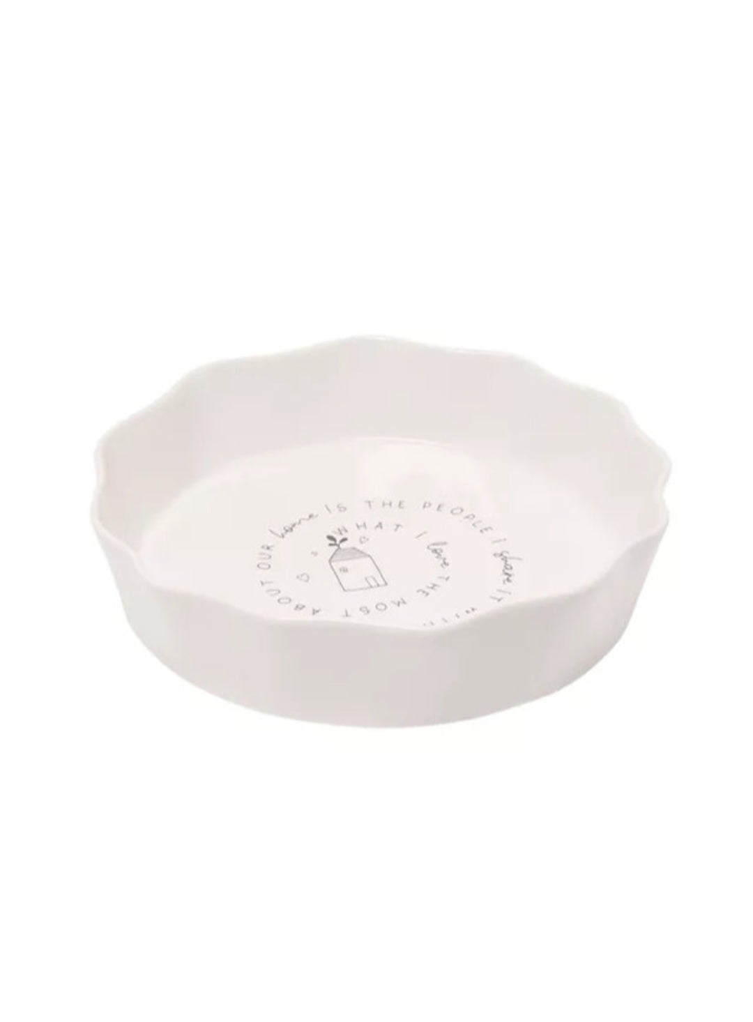 Round Scalloped Pie Dish - IMPERFECT