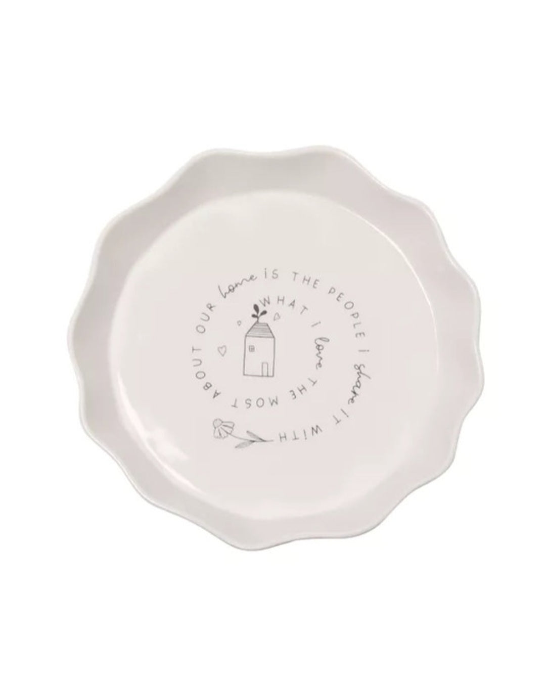 Round Scalloped Pie Dish - IMPERFECT