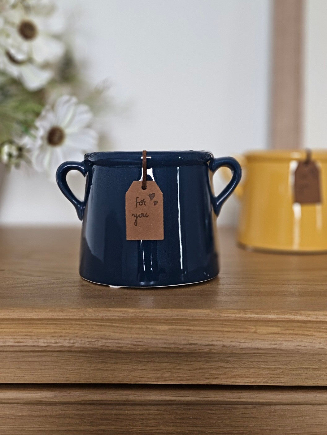 Midnight Blue Mini Churn Pot