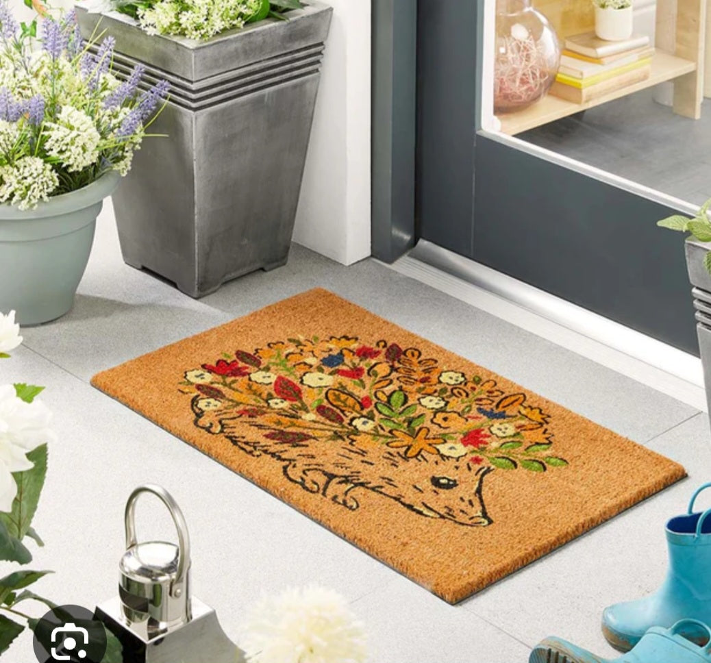 Large Autumn Floral Hedgehog Doormat