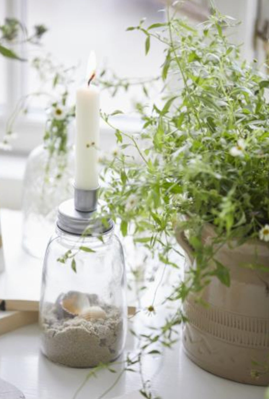 Silver Dinner Candle Holder