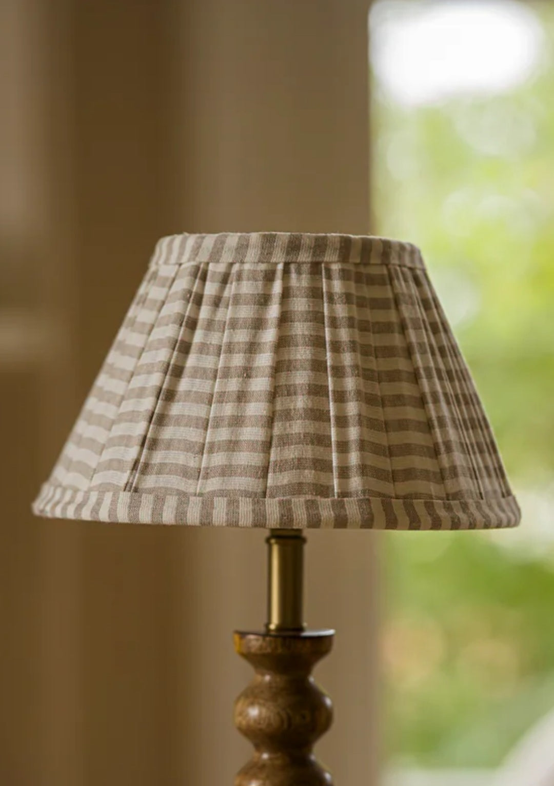 Hand Pleated Striped Shade