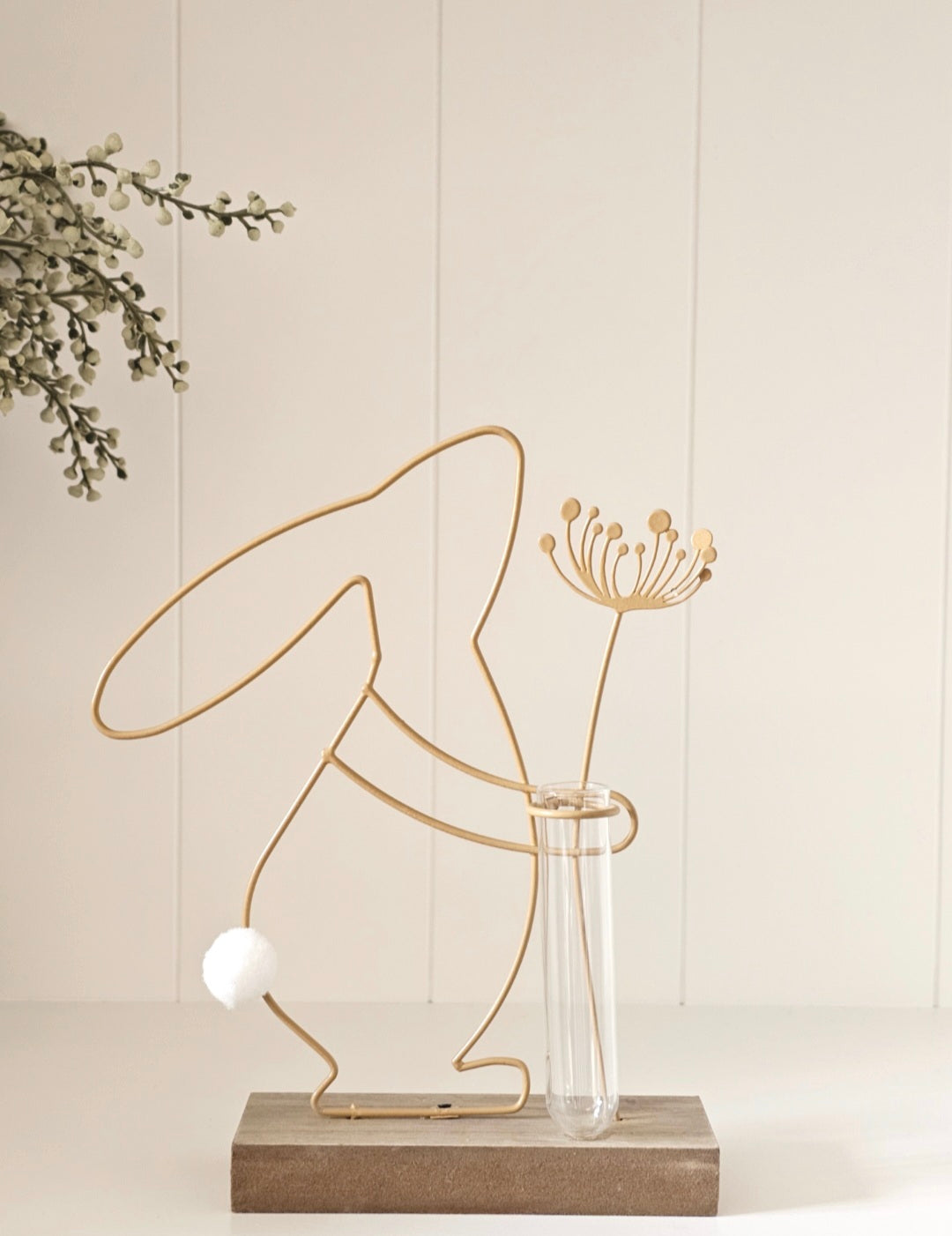 Wire Bunny Ornament | Gold