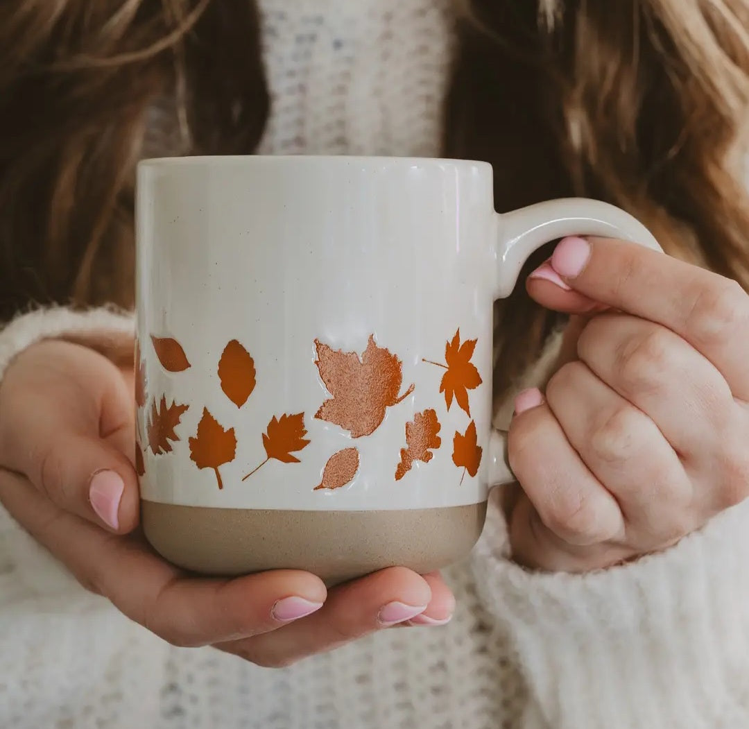 Falling Leaves Stoneware Mug
