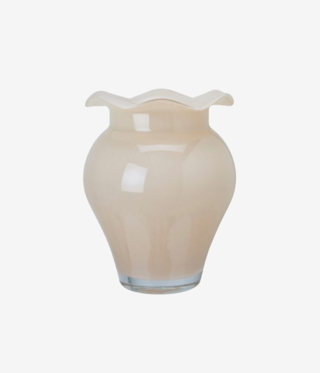 Wave Rim Glass Vase