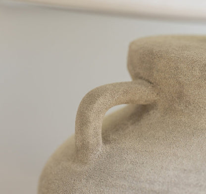 Amphora Stoneware Lamp with Sandy Cream Shade