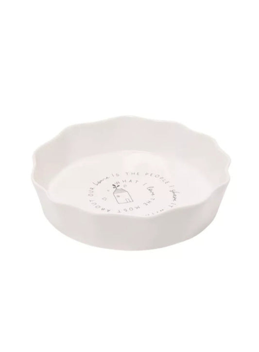 Round Scalloped Pie Dish - IMPERFECT