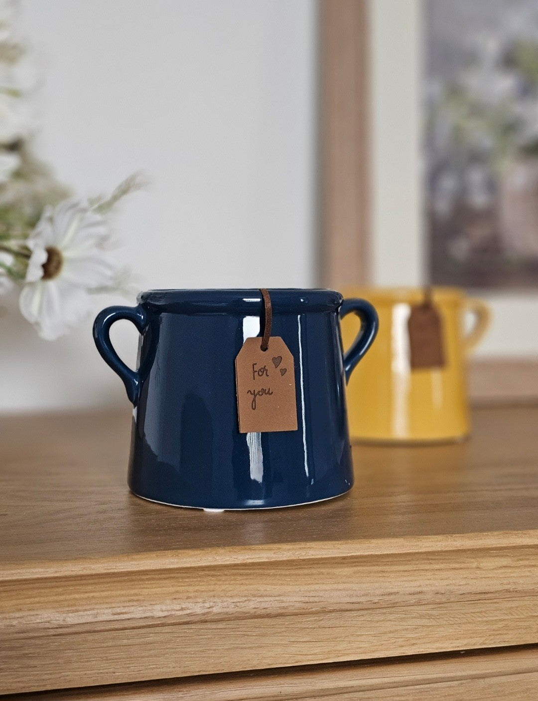 Midnight Blue Mini Churn Pot