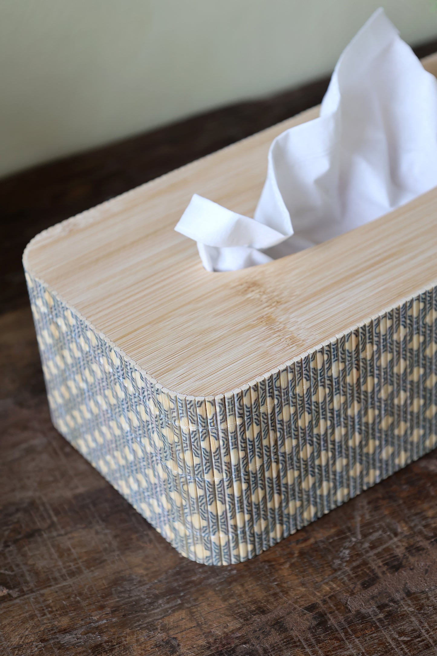Bamboo Tissue Box Cover