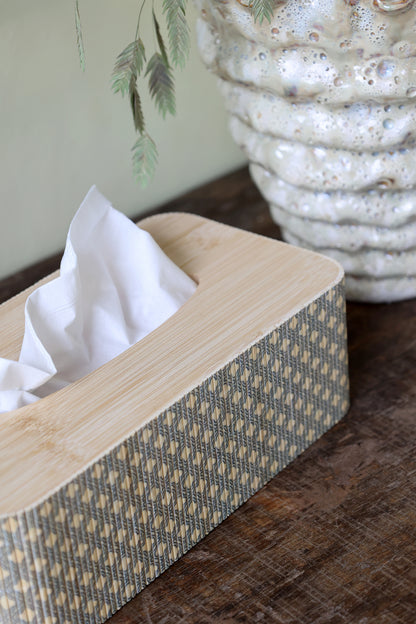 Bamboo Tissue Box Cover