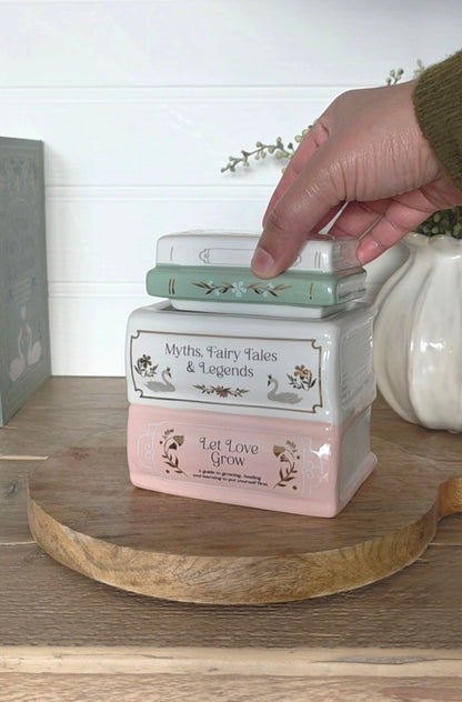 Pastel Bookstack Wax Burner