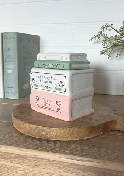 Pastel Bookstack Wax Burner
