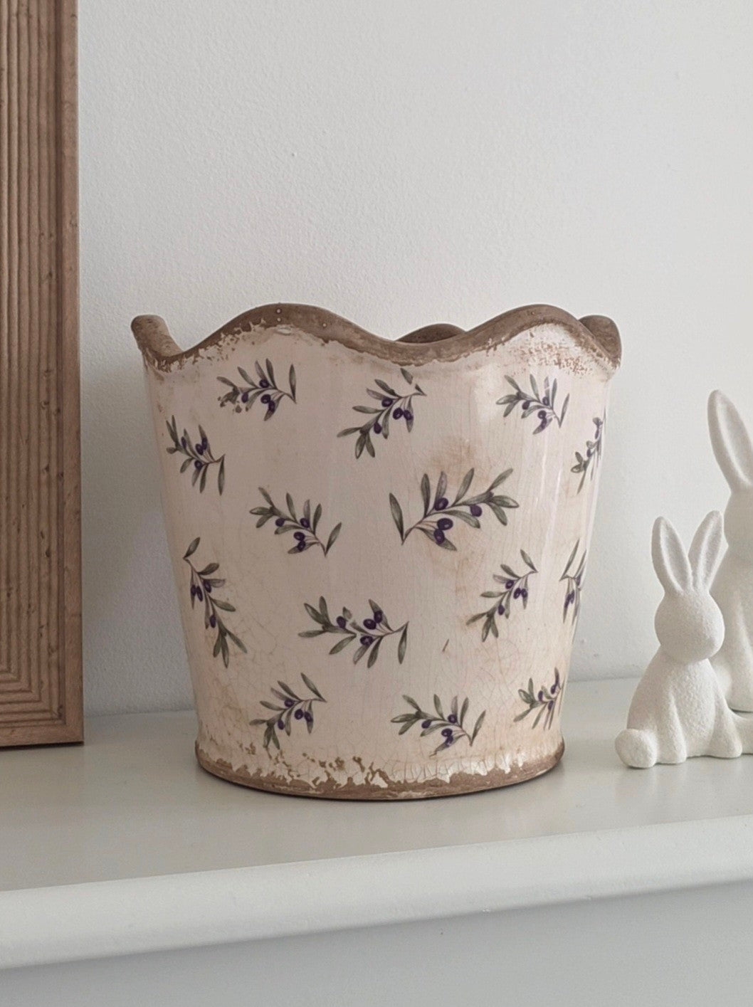 Rustic Ceramic Olive Planter