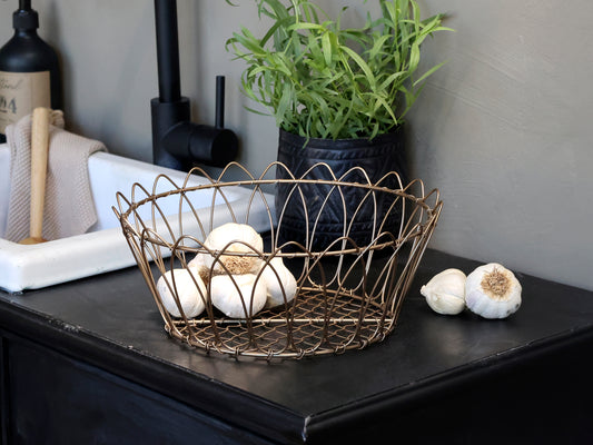 Antique Brass Finish Basket