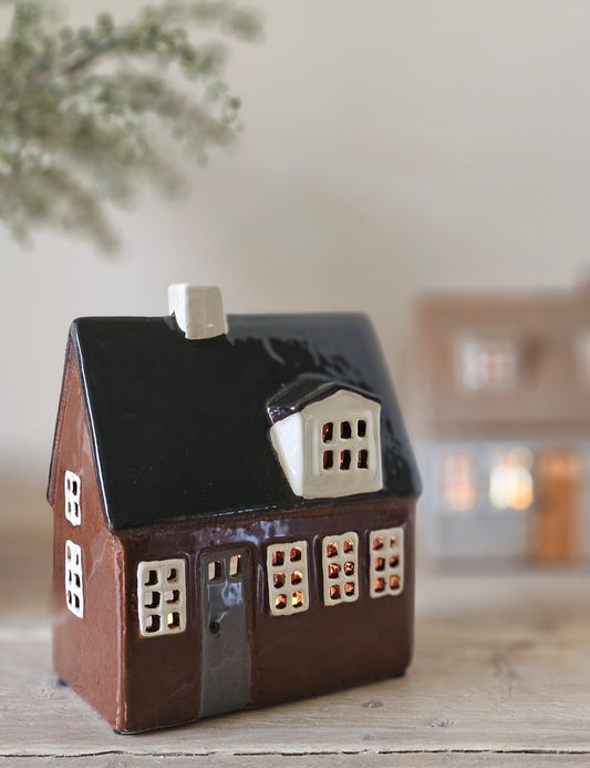Dark Brown Nyhavn Tealight Cottage