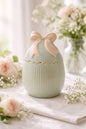 Porcelain Easter Egg Pot with Bow