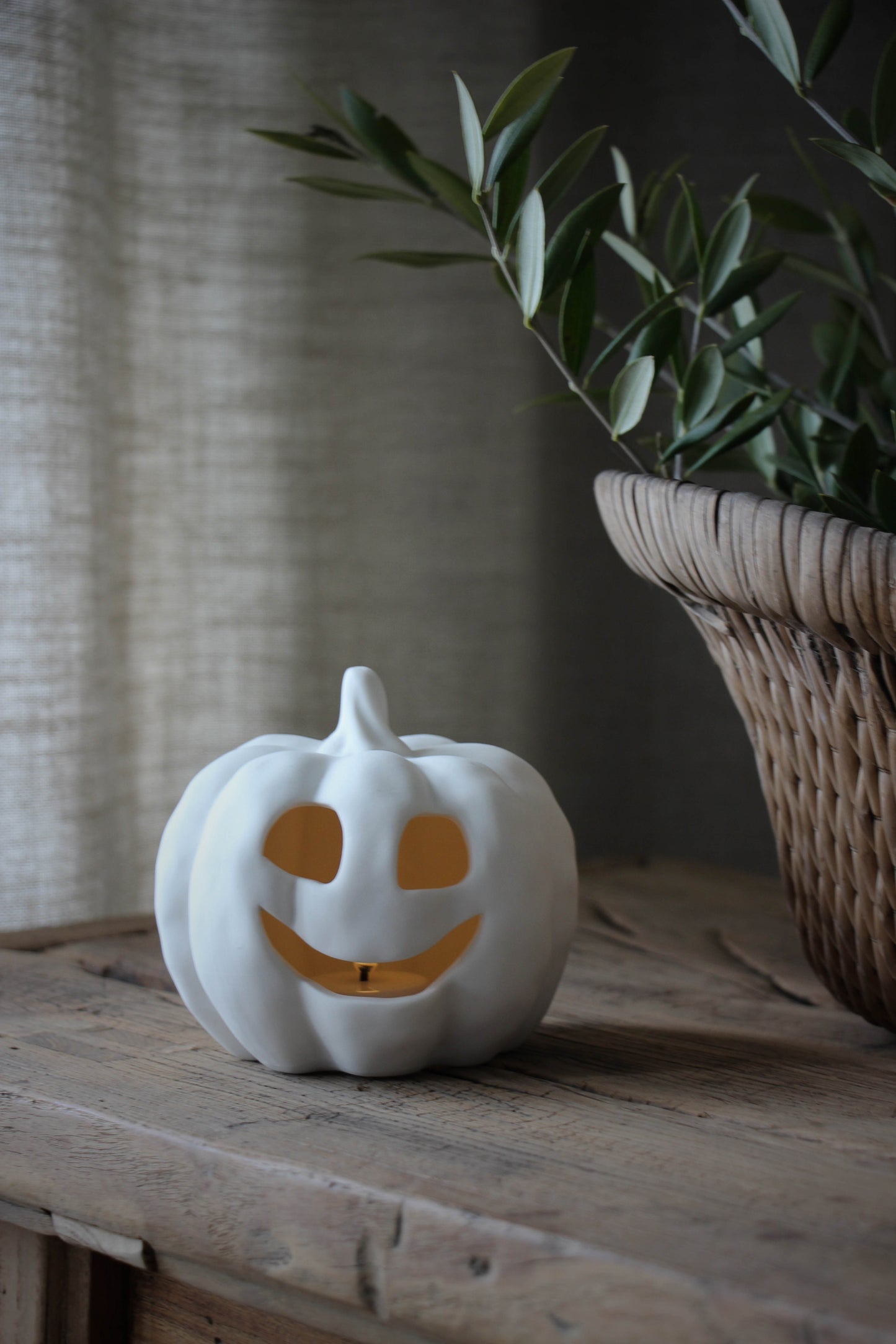 Large Porcelain Autumn Pumpkin