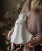 Large Porcelain Ghost with Mini Pumpkin