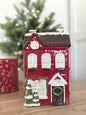 Ceramic Christmas House Cookie Jar | Tall