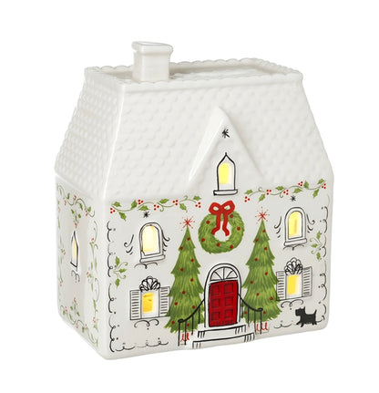 Hand-painted Light Up Porcelain Christmas House