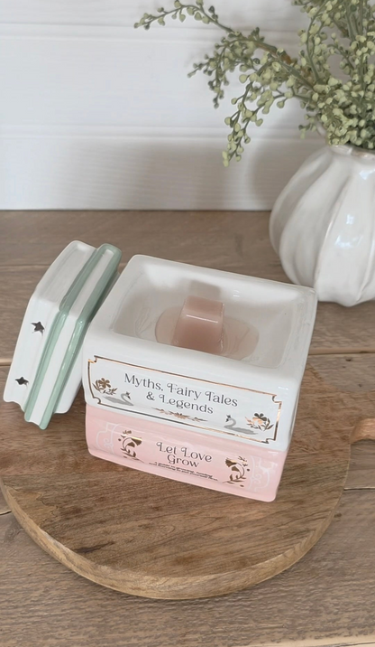 Pastel Bookstack Wax Burner