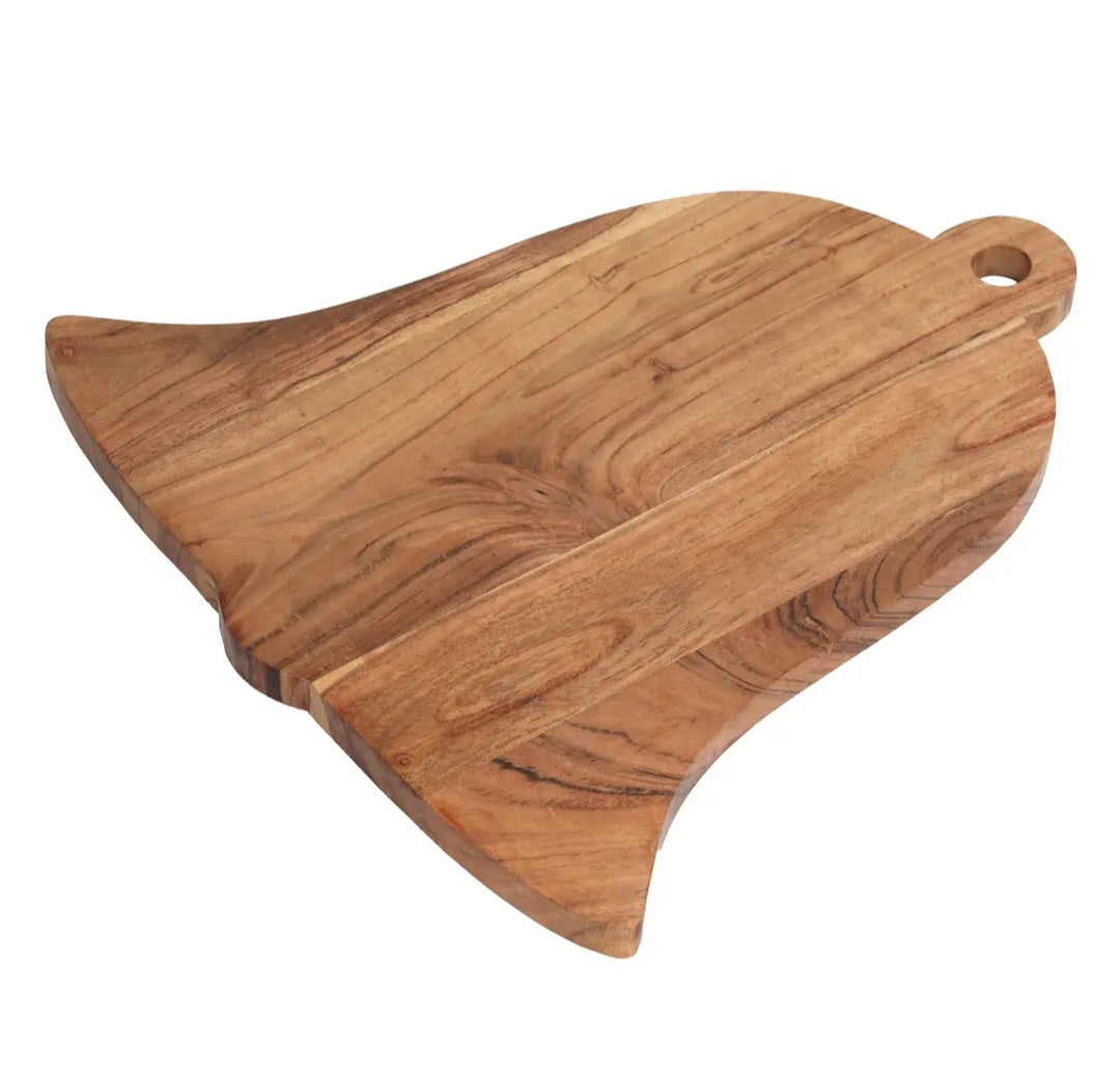 Rustic Christmas Bell Wooden Board