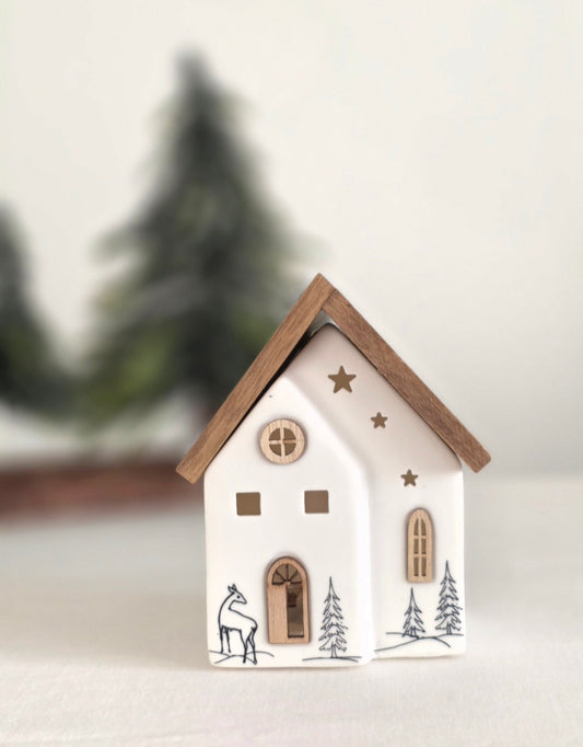 LED Christmas Scene House