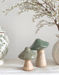 Ceramic Green Mushroom Set