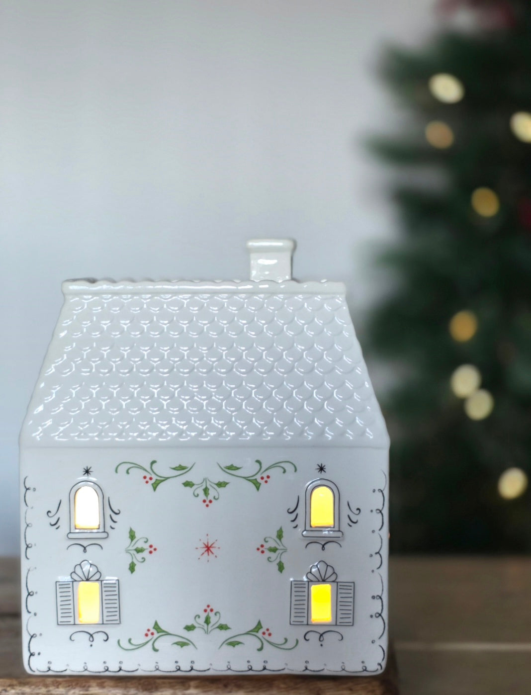 Hand-painted Light Up Porcelain Christmas House