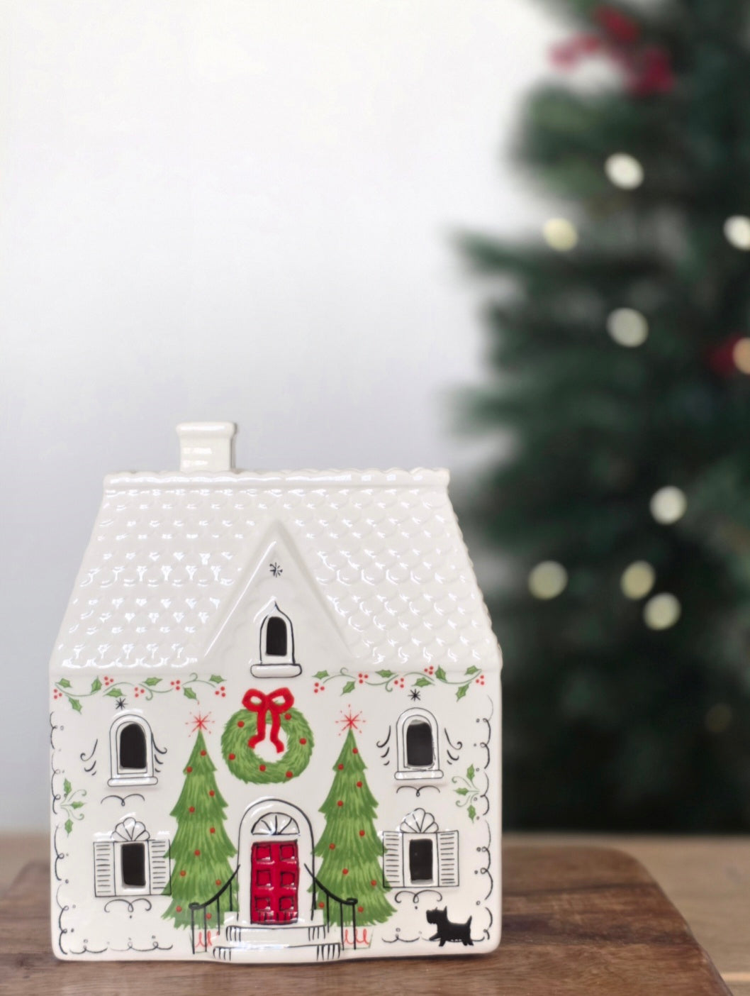 Hand-painted Light Up Porcelain Christmas House