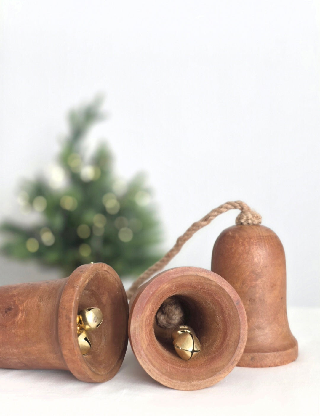 Cluster of Large Wooden Jingle Bells