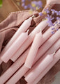 6 Short Dinner Candles | Light Pink