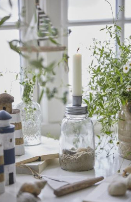 Silver Dinner Candle Holder