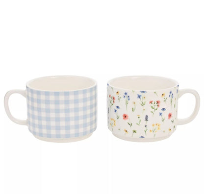 Set of 2 Spring Stacking Mugs