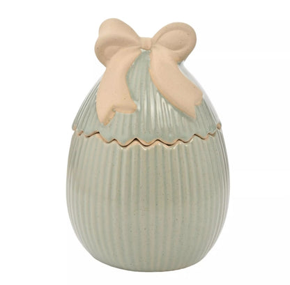 Porcelain Easter Egg Pot with Bow