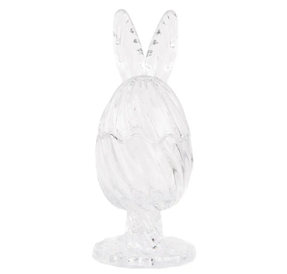 Footed Glass Bunny Pot | Swirl