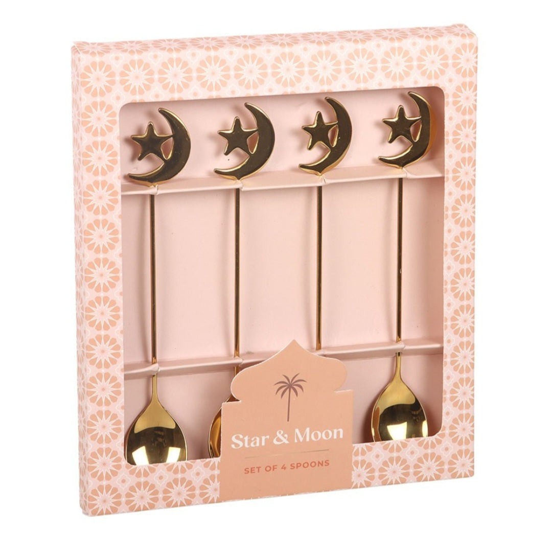 Crescent Moon & Star Teaspoon Set