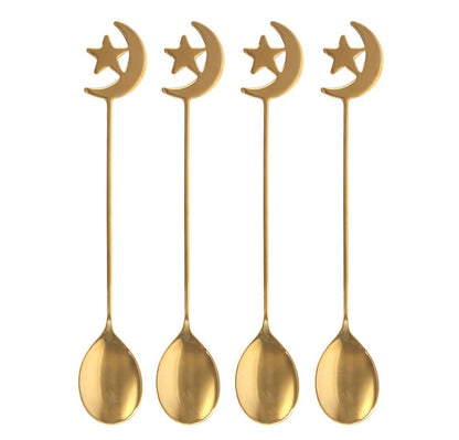 Crescent Moon & Star Teaspoon Set