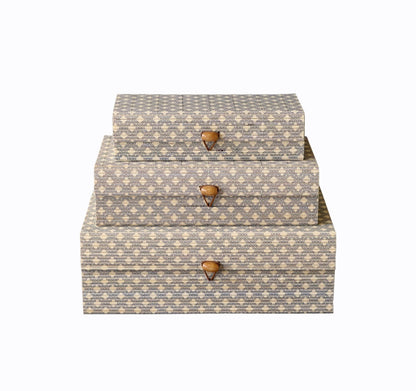Set of 3 Bamboo Storage Boxes | Square