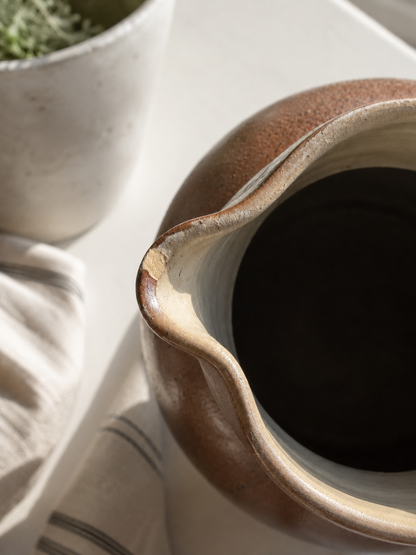 Large Stoneware Ball Carafe