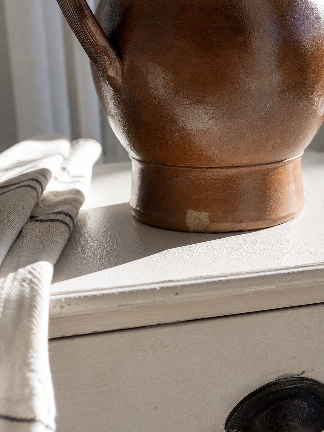 Large Stoneware Ball Carafe