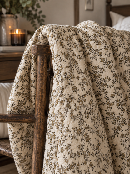 Floral Quilted Throw