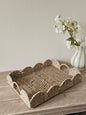 Large Scalloped Serving Tray- IMPERFECT