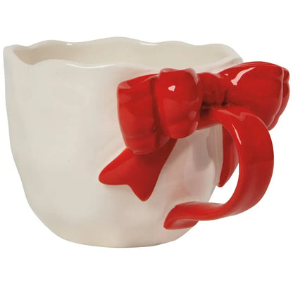 Christmas Bow Stoneware Mug