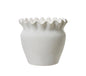 White Ruffle Pot
