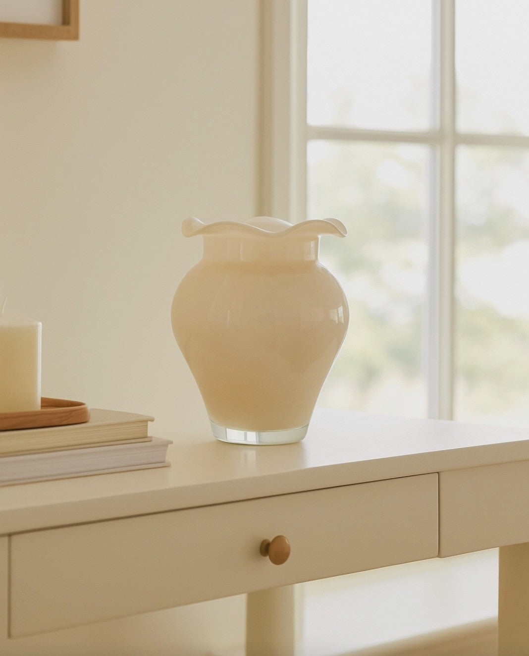 Wave Rim Glass Vase