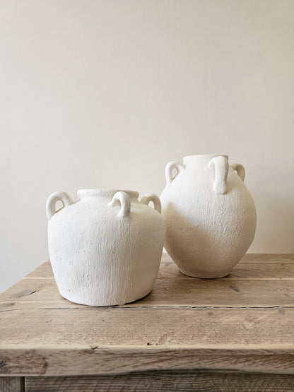 Textured Handled Vase - Short