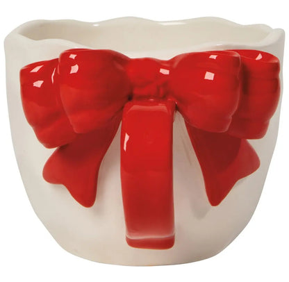 Christmas Bow Stoneware Mug