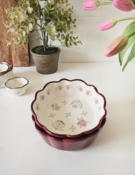 Country Garden Stoneware Bowl
