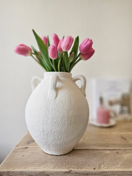 Textured Handled Vase - Tall